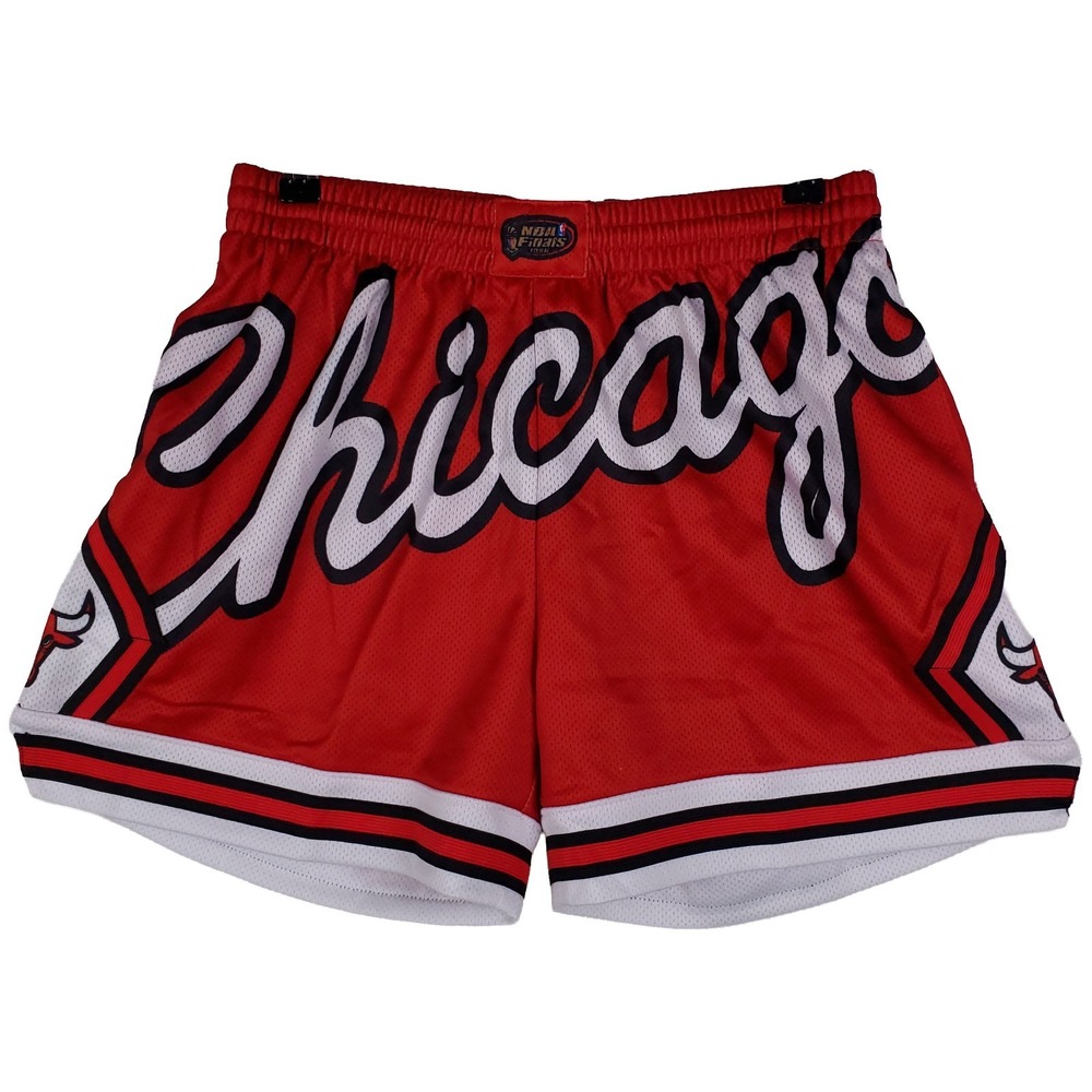 Chicago Bulls Mitchell & Ness NBA Medium Shorts Big Logo Red White NWT